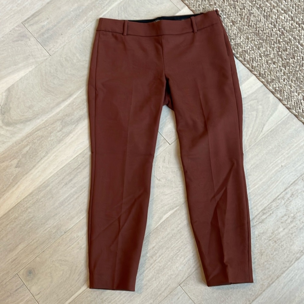 JCrew “Minnie” Slim Pant in Wool. Rust Colorway, Sz 2P